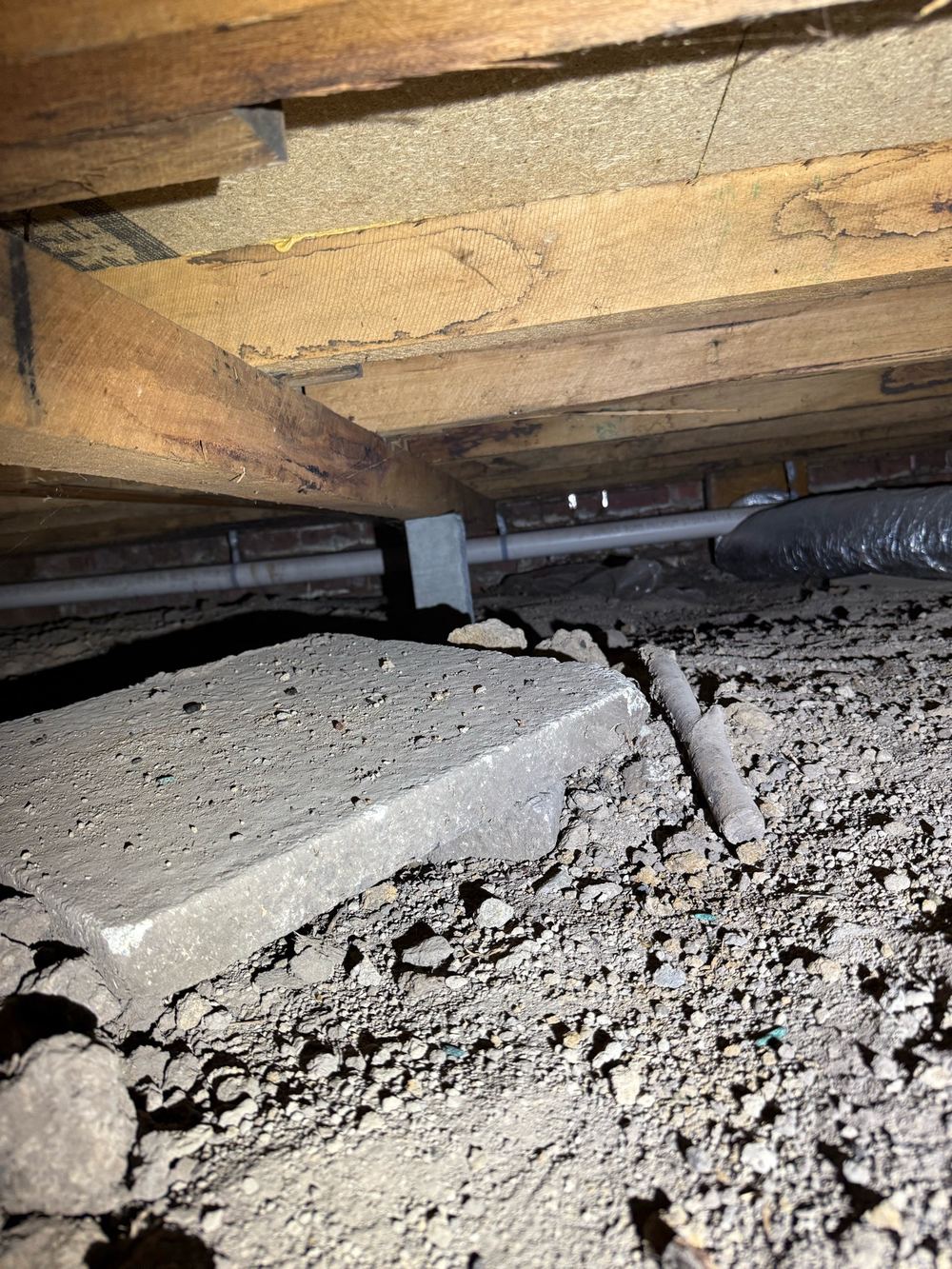 Subfloor with too little ventilation, letting moisture build up, found during a defect investigation in Berwick