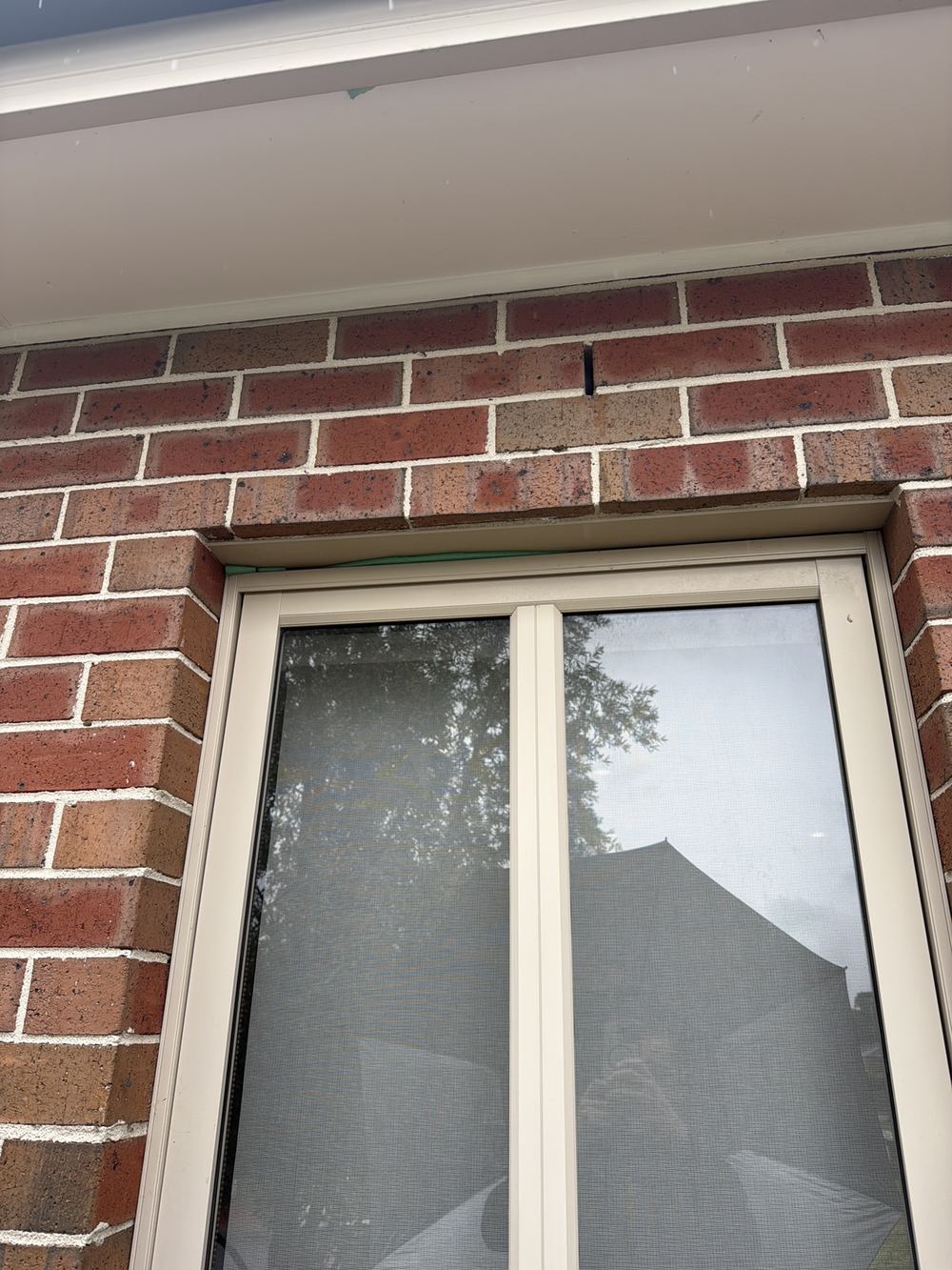 Window not sealed to the brickwork, open to wind-driven rain, found during a pre-purchase inspection in Berwick